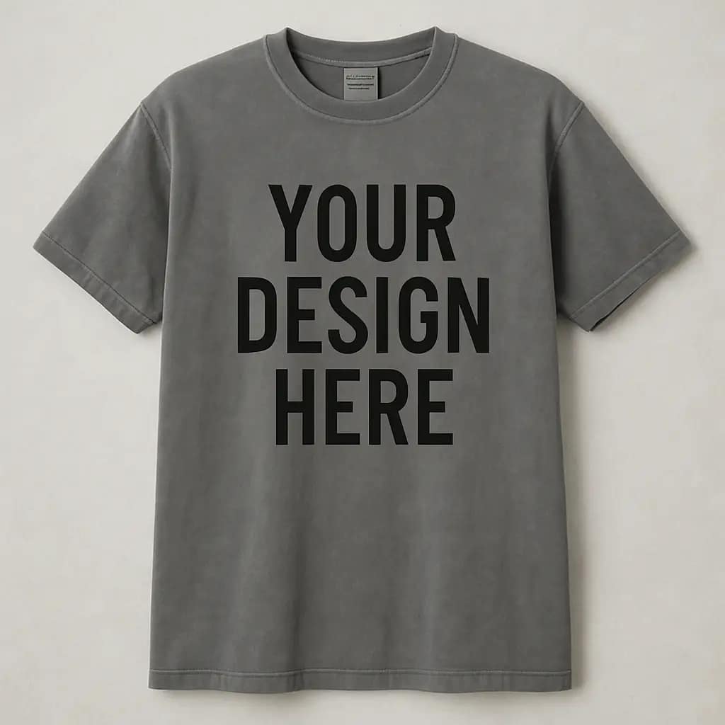 Bulk Order Pigment Dyed Tee (printed)