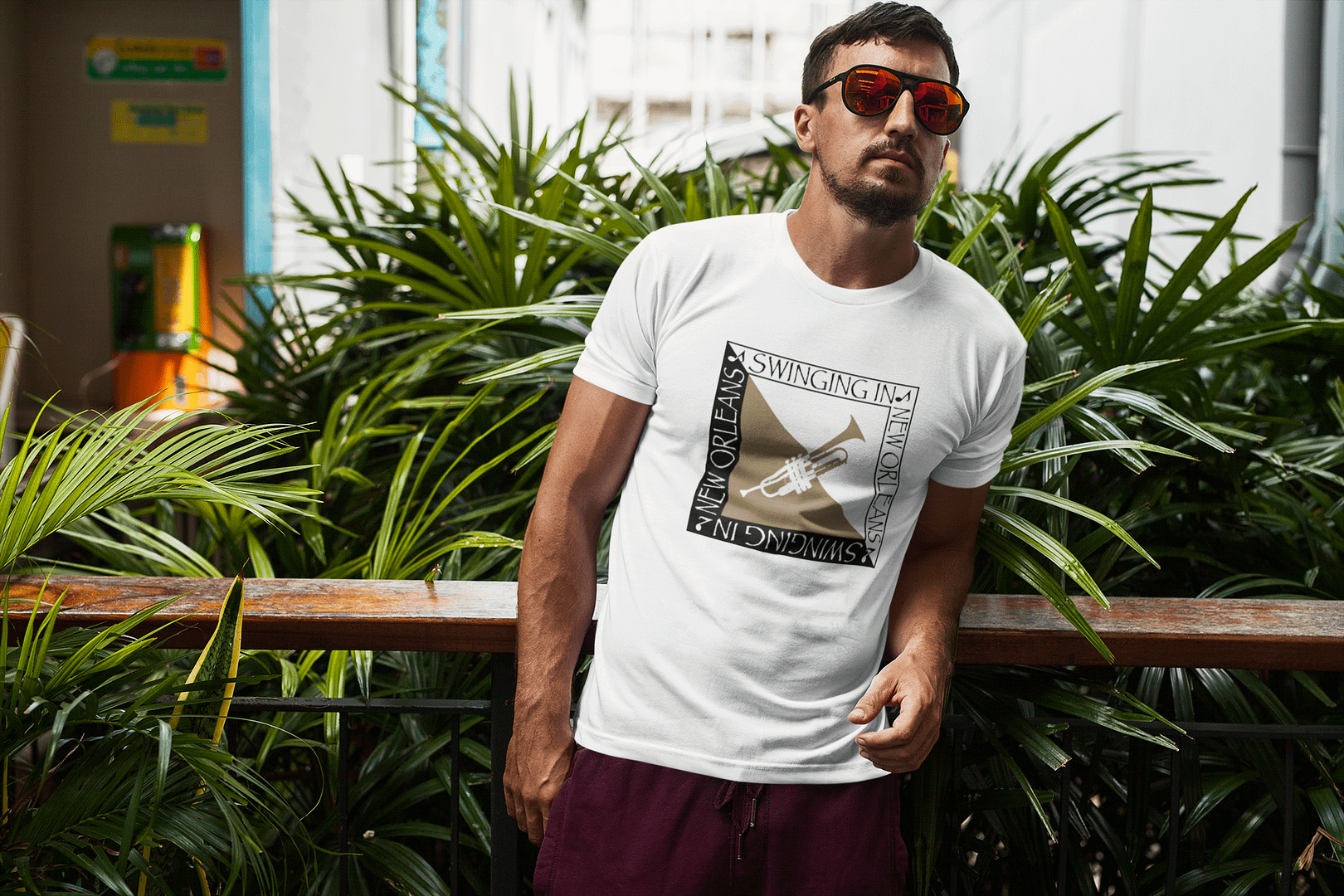 Swinging in New Orleans Trumpet T-Shirt - Image 9