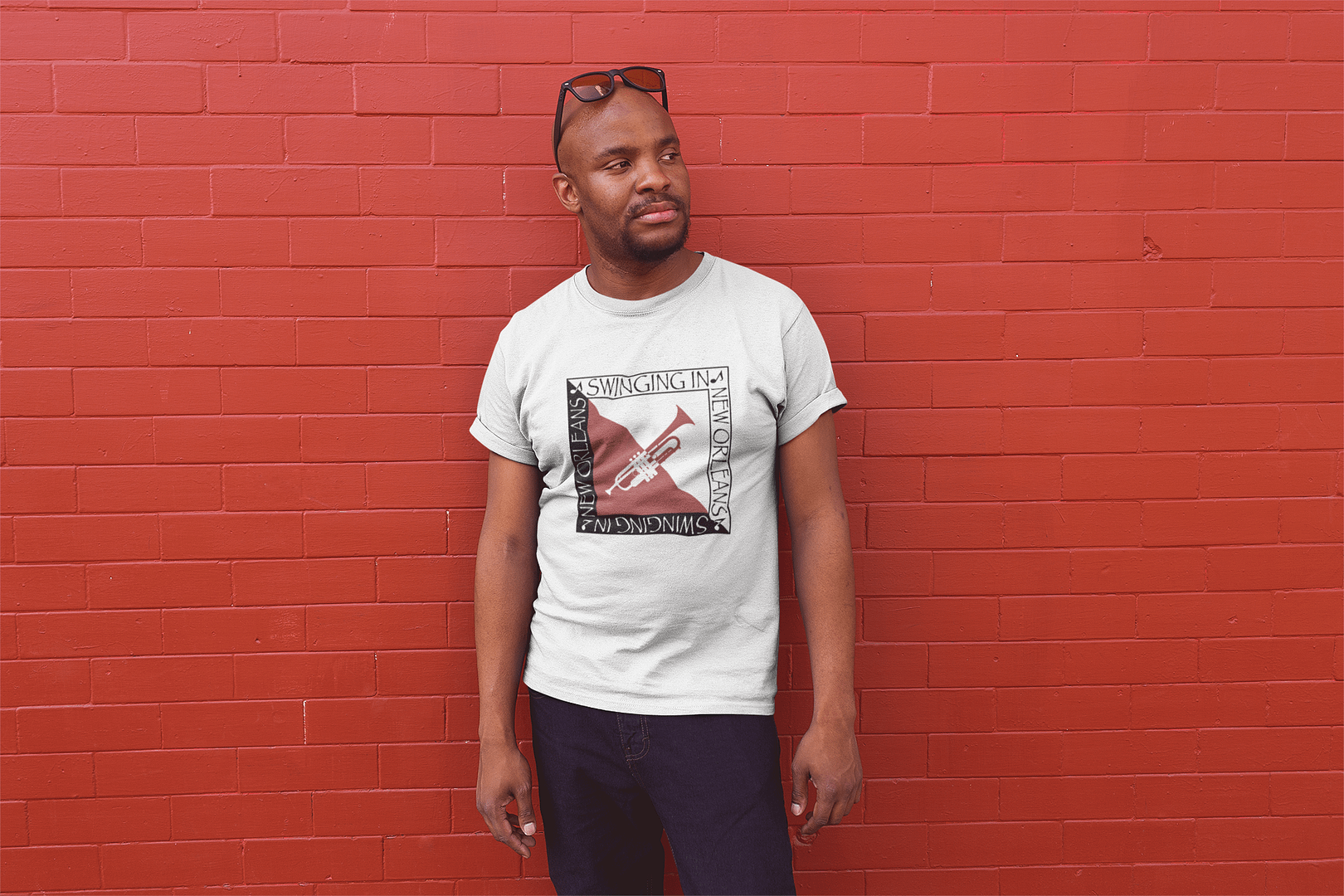 Swinging in New Orleans Trumpet T-Shirt - Image 3