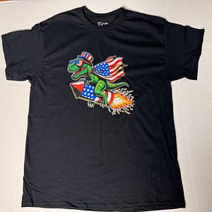 Patriotic Dinosaur Rocket T-Shirt