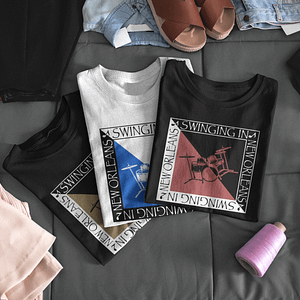 Swinging in New Orleans Drum Set T-Shirt