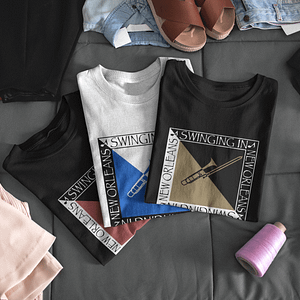 Swinging in New Orleans Trombone T-Shirt