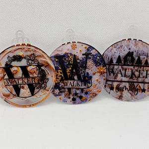 Custom Family Name Christmas Ornaments - Personalized Holiday Decor - Choose Background & Name Style