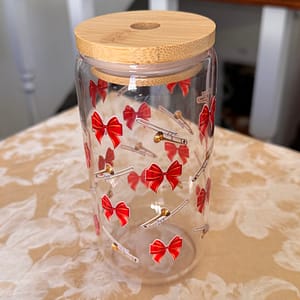 Festive Brass Trombone Glass Cup (16 oz)