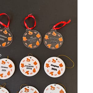 Customizable Gingerbread Dreams Christmas Ornament