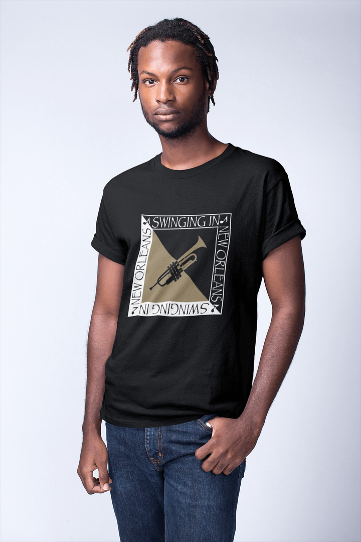 Swinging in New Orleans Trumpet T-Shirt - Image 10