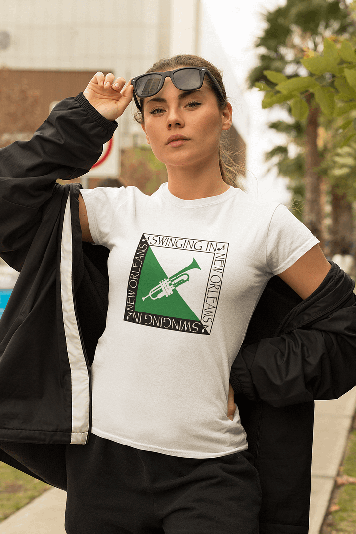 Swinging in New Orleans Trumpet T-Shirt - Image 7