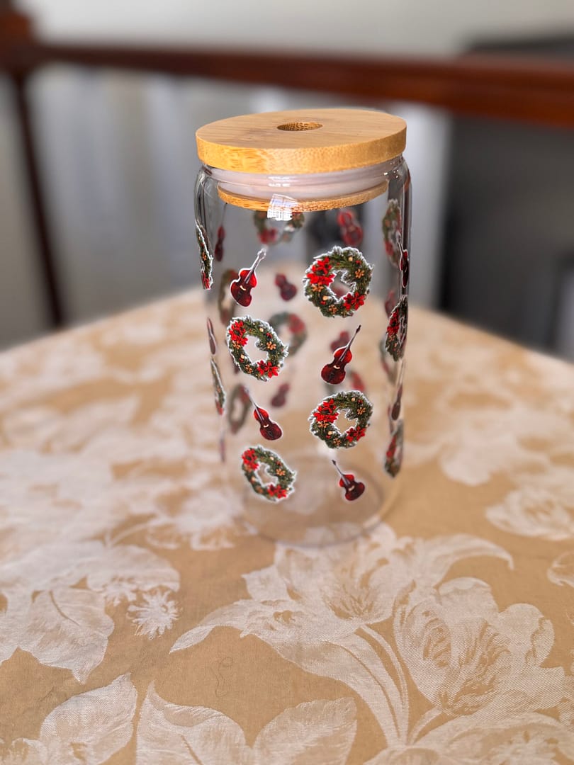 Holiday Harmony Bass Glass Cup (16 oz)